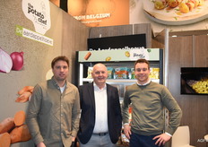Wouter Devlies, Bart Nemegheer en Tiemen Deriemaecker van De Aardappelhoeve hadden hun merk The Potato Chef weer vol in de kijker gezet. The Potato Chef is een merk van verse en diepgevroren (zoete) aardappelproducten