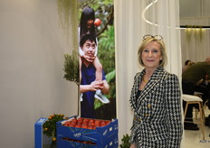 Greta Knapen van Enzafruit bij de inmiddels welbekende Jazz appel