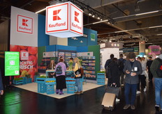 De stand van Kaufland, actief in heel Europa en bekend om zijn hypermarktconcept