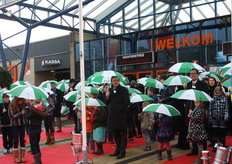 Regen mocht de pret niet drukken.