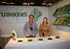 Thijs Hoogveld en Daniëlle van Zanten presenteerden de diverse tuinkersvariëteiten van Biostar.