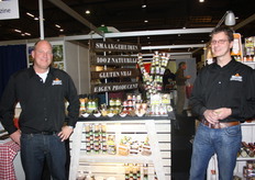 De mannen bij de stand van Smaakgeheimen: Bart Demeijer en Adrie van der Loo.