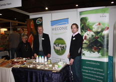 Lieve Deprez van Ganda Ham, Herman van Assen en Mart-Jan de Jong van Mecone.