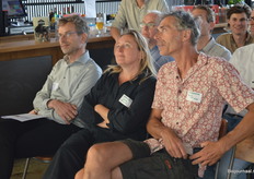 Naast spreker Harry Smit (Rabobank) namen Juliette Borggreve en René van der Veer van De Veldkeuken plaats.