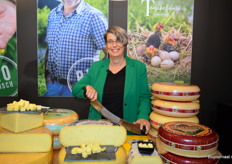 Marja Bastiaansen van Bastiaansen Bio Kaas bij Vandersterre.