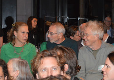 Susanne de Raaij (Biobite Foodlab) in gesprek met Arjan Nijdam (Ekoplaza) en Paul Soeterbroek van BD-Totaal. 