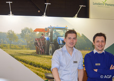 Tim Muijsenberg en Robin Peeters van Lenders Peeters Organic Plants. Zij zijn gespecialiseerd in biologische prei- asperge- en rabarberplanten.