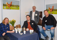 Het beursteam van Biomeerwaarde Ei: Conny van den Top, Aart-Jan Vos, Wim Thomassen en Rimer Dijkstra.