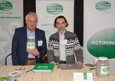 Jaap Gaastra en Gino Smeilders van Vitasol, zij vertegenwoordigden het merk Actimin, gesteentemeel.