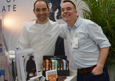 Feijo Blesgraaf (rechts) van Bio Brandcare met Christoph Kampschulte van EcoFinia (Vivani).