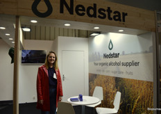 Nog een debutant: Nedstar - specialist in organische alcohol. In de stand: Marit van Lomwel.