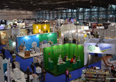 Een blik van bovenaf in hal 3C van het beurscomplex, waar de Vivaness gehouden werd. 