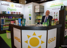 Bij Maya Gold Trading: Frank Berjonnelle. "We hebben onder meer agave, kokos, coating powders en supplementen in ons aanbod." Sinds de zomereditie zijn er geen nieuwe producten meer gepresenteerd. Toen kwamen ze met ashwagandha, guarana en maca.