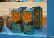 Met deze chocolademelk van Happy Chocolate was Udea vertegenwoordigd op de Novelty Stand.