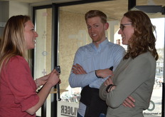 Kim Huppertz (GreenSprout en nieuw bestuurslid van de BioBorrel) met Roeland Gerding en Mandy Goes van De Groene Winkel Zeist.