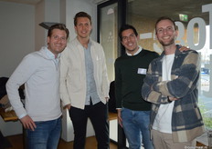 Rob van Santen (Tradin Organic Agriculture), Joren Groot (DO IT organic), Diederick van Lanschot (Tradin Organic Agriculture) en Hans van Essen (DO IT organic).
