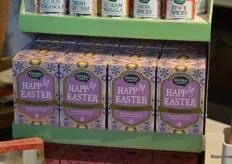 In de kraam werd onder meer deze relatief nieuwe Happy Easter thee extra onder de aandacht gebracht.