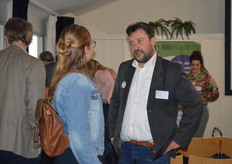 Een Agrifirm-onderonsje: Sanne van den Brink en Jan Hoekman.