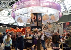 De stand van Hanos, bij deze horecagroothandel zijn allerlei biologische producten verkrijgbaar.