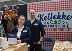 Simone van der Biezen en Jordy Weekers bij Brabantsche Worstenbroodjes.