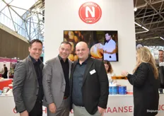 Ben Frequin, Arnoud Zuijdendorp en Bernardo Russo bij Novitalia. Van de 2000 producten in het aanbod is ongeveer 10% biologisch, denk aan meel en pasta.