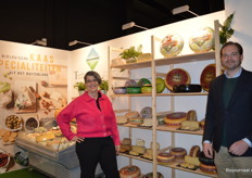 Marja Bastiaansen van Bastiaansen Bio kaas en Otto van Verschuer van Landgoed Heerlijkheid Mariënwaerdt deelden een stand. Beide merken vallen onder Vandersterre (Mariënwaerdt sinds 1 januari 2024).