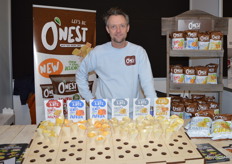 O'Nest is het eigen merk van The Impulse Factory. Michiel Farenhorst vertelt dat er heel veel belangstelling is voor de linzen- en kikkererwtenchips. Ze zoeken nog een groothandel die hiermee aan de slag wil gaan.