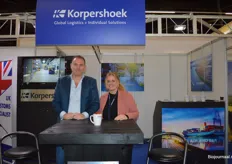 Rudi Korpershoek en Miranda Moonen bij logistiek bedrijf Korpershoek.
