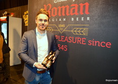 Laurens de Clercq van Brouwerij Roman. Hebben 2 biologische bieren. De Adriaen Brouwer Oaked en Tripel.