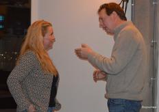 Sepha Smit van RVO in gesprek met Karst Kooistra (Tradin Organic/Landgoed Bleijendijk).