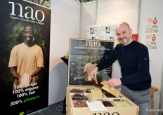 Yohann Oosterlynck van NAO. Zijn producent van chocolade.