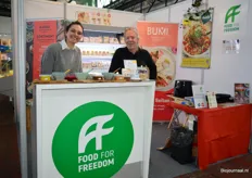 Astrid Dossche en Luc van den Heede van Food for Freedom.