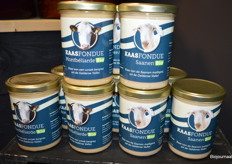 In de stand van Kaashandel Remijn waren de spotlights onder meer gericht op deze Kaasfondue Koe en Geit van Hollandsche Meesters.