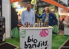 Hans de Boer en Pieter Bas Alferink van BioBandits waren in hun nopjes met de hoekstand op het NL Paviljoen.