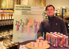 Felipe Homeylev van JuicEvolution: "We hebben al veel interesse gehad, er is veel geproefd van onze 100% biologische sappen van subtropisch fruit en groente."