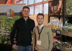 Uria van der Woerdt links naast Jacco van Houwelingen van Bio Fresh zorgen voor de perfecte match