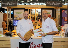 Michel Schröder en Carl Siegert van de gelijknamige bakkerij. Michel is de nieuwe commercieel operationeel directeur.