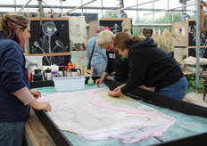 Tijdens de open dag waren er verschillende activiteiten te beleven, zoals het vilten van wol