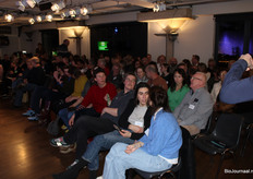 Het is met 150 man publiek een van de drukste Bioborrels tot nu toe