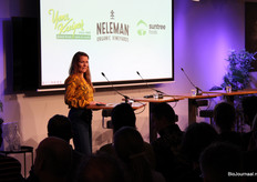 Moderator en gespreksleider Esther Molenwijk van Studio Plantaardig