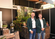 Egon Verstraeten en Sam Wyckmans van Koppert Cress brachten wat leven in de brouwerij met een groene tentoonstelling op de stand