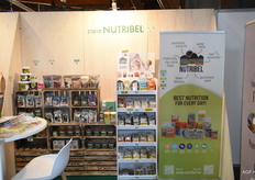 De stand van Nutribel op het biologisch paviljoen van BioForum. Nutribel is een biologisch merk van Marma, een Belgisch familiebedrijf, gespecialiseerd in biologische voeding.