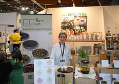 Katelijne Van de Velde van EEva Thee, gespecialiseerd in biologische thee. Op Tavola stond ze onder meer met haar biologisch thee-ijs