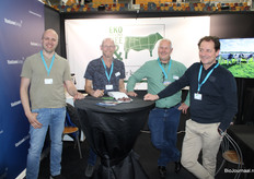 Ronald Petter en Paul Biermann van Van Loon Group, samen met Rimmer Boersma en Arnoud Vrugteman van EkoHolland Vee & Vlees.