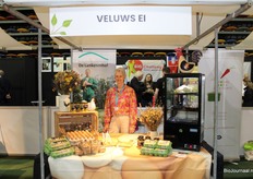 Marjanne Borren van Veluws Ei, een voormalig pluimveebedrijf dat nu distributeur is in onder andere Veluwse eiproducten.