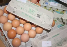 Eko-eieren in de stand van Eierenglorie Vermeulen.