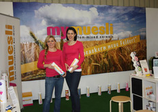De dames van Mymuesli presenteerden met trots de nieuwste muesli's.