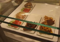 Een deel van de producten die in de horecahoek genuttigd kunnen worden.