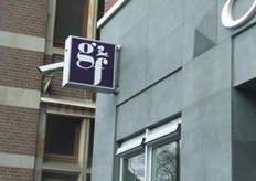 "Het herkenbare logo van GooodyFooods. Voor de eekhoorn is gekozen omdat deze erg bewust bezig is met voeding. "Het is echt een lekkerbekje. Dat vonden wij goed passen bij het concept", aldus Ger Fleuren."