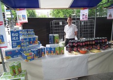 Kelvin van der Graaf in de 'TerraSana-hoek'.